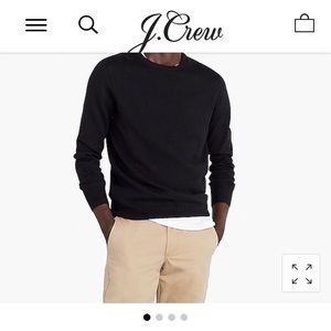 J. Crew Cotton Black Sweater